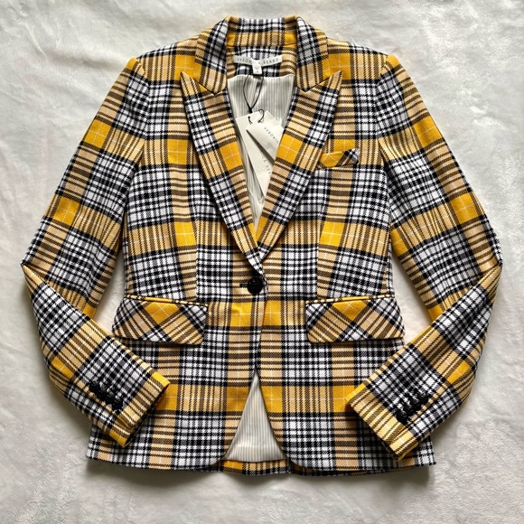 Veronica Beard Jackets & Blazers - Veronica Beard Yellow and Black Plaid Blazer